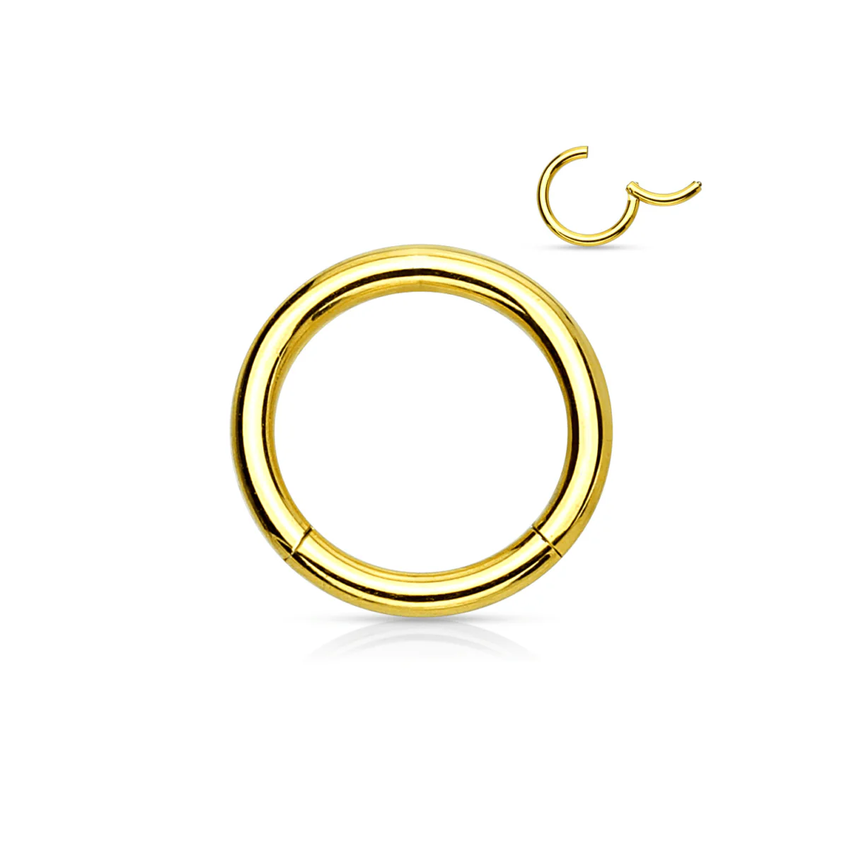 Gold PVD Over Steel Hinged Segment Ring - Image 3